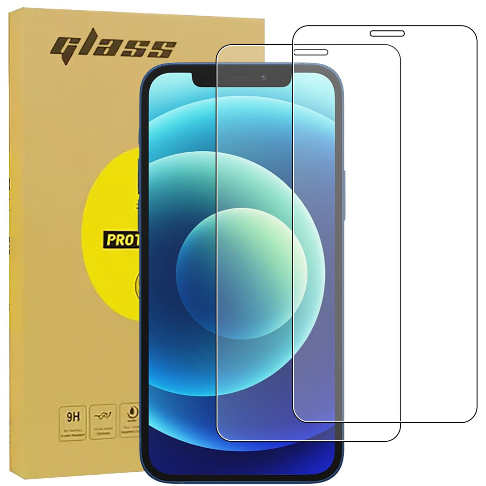 Screen Protector For Iphone 12 & 12 Pro 6.1 Inch 9H Tempered Glass 2 Pack Hd Clear Anti Scratch Easy Install 9351714718769