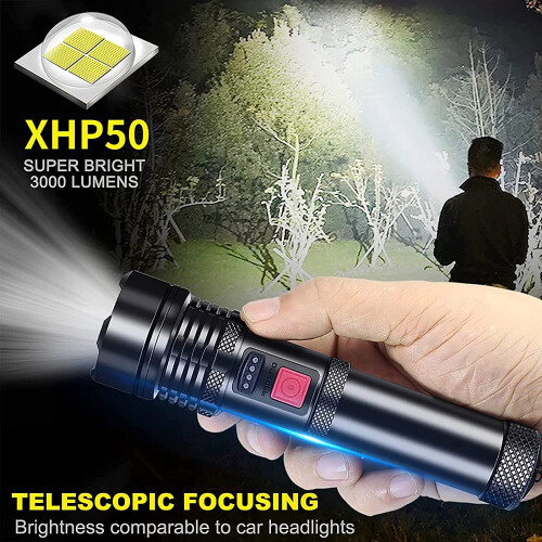 Super Bright Compact LED Tactical Flashlight,  Lumens Waterproof Mini Torch for Camping and Emergency 1