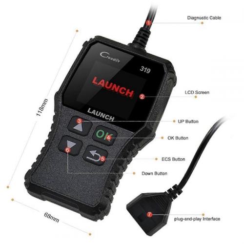 LAUNCH CR319 Creader Αναγνώστης Κωδικών Αυτοκινήτου OBD2 Σαρωτής OBDII EOBD Διαγνωστικά Εργα 2
