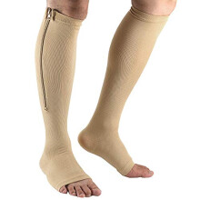 Zipper Compression Socks 1520mmHg Open Toe Graduated Support for Circulation