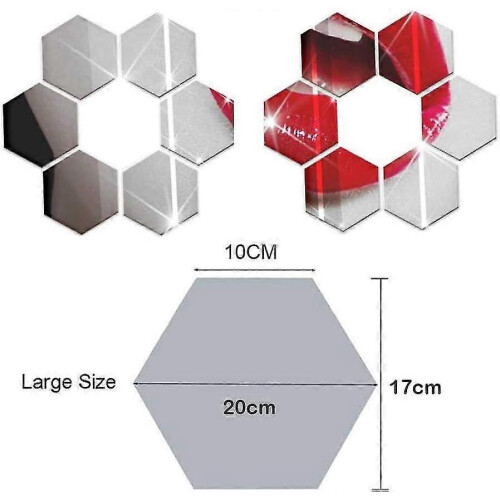 Mirror Flexible Non-glass Mirror Plastic Mirror Self-adhesive Tile Mirror Wall Paste 24 Pieces 2