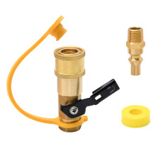RV Propane Quick Connect Fittings 3 Pack, 3/8 Flare to 1/4 NPT Propane Adapter for Easy LeakResistant Connection
