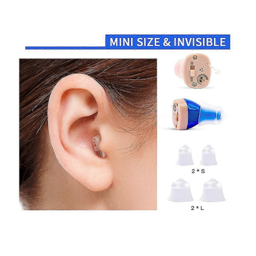 Επαναφορτιζόμενο ακουστικό βαρηκοΐας Mini Invisible Digital CIC Ρυθμιζόμενος ενισχυτής ή 1