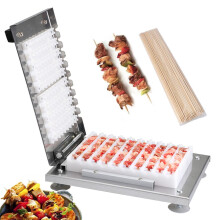 Manual BBQ Skewer Maker for Fast Assembly, Uniform Grilling Results and Easy Clean Structure
