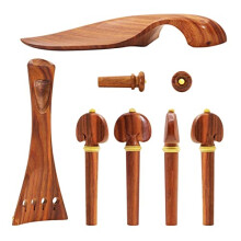 4/4 Violin Accessories Set with Mahogany Pegs Tailpiece and Comfortable Shoulder Rest