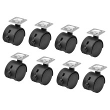 8pcs Heavy Duty Office Chair Caster Wheels for Hardwood Floors, 360 Swivel Mobility, Floor Scratch Protection