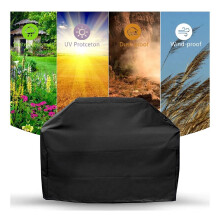 Waterproof BBQ Grill Cover 27 Inch Heavy Duty Outdoor Gas Grill Cover for Weber, Brinkmann, Char Broil Black