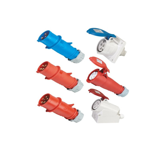 32A IP44 Industrial Socket Connector Waterproof Wall Mounted Power Socket Panel 3 Pin 4 Pin 5 Pin 1