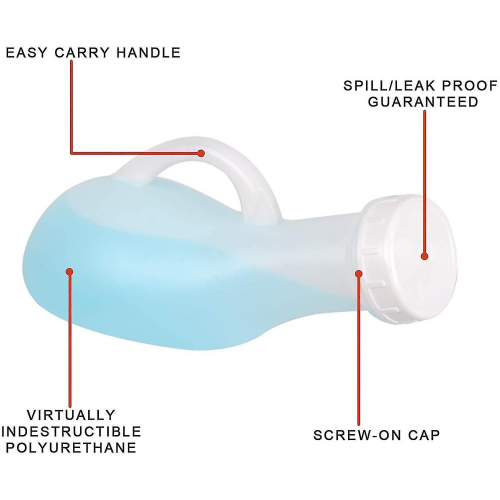Φορητό Unisex συμβατό με άνδρες και γυναίκες 1000ml, Μπουκάλια ούρων με προστασία από 2