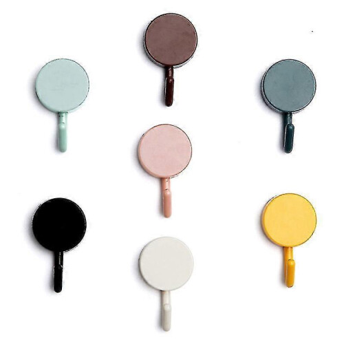 10 Packs Household Strong Adhesive Unmarked Hooks (Black+white) A 1