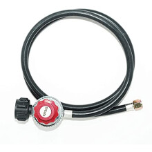 5ft Adjustable Propane Regulator Hose QCC1 Type 10 PSI for Grill Burner Stove Heater with Reliable Pressure Control