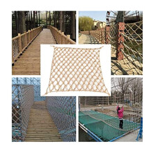 Safety Net for Balcony Jute Rope 200KG Load Capacity Durable Knotted Climbing Rope Net for Indoor Outdoor Use