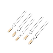 Reusable Stainless Steel BBQ Kabob Skewers Set Size 5 for Grilling Appetizers and Fruit