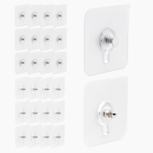 No Drill Picture Hanging Kit 24pcs 44lb Load Capacity Wall Safe Hooks and Hardware Set