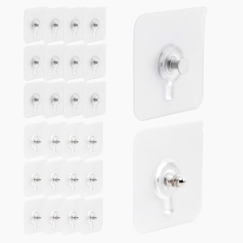 No Drill Picture Hanging Kit 24pcs 44lb Load Capacity Wall Safe Hooks and Hardware Set