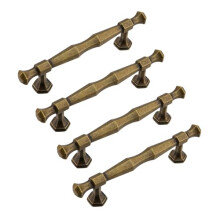 Zinc Alloy Cabinet Handles 96mm Hole Center, Rust‑Resistant Drawer Pulls for Dresser and Wardrobe, 4Pcs