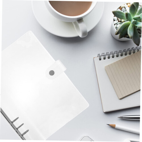 A5 Binder Notebook with Transparent Protective Cover, Durable Aluminium Rings, Compact Organizer for Students 2