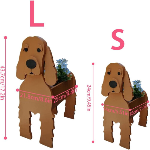 Maceta con forma de perro adorable – PVC, 34x24cm, Cocker Spaniel 1