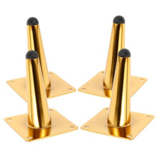 Golden Iron Adjustable Furniture Legs 10x8CM Set of 4, Durable Metal Sofa Feet for Cabinet and Living Room