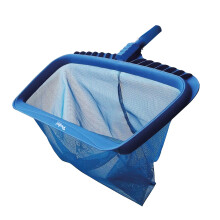 Pool Leaf Skimmer Net with Deep Basket Design, Fine Mesh Filtration, Fits Telescopic Pole, Blue