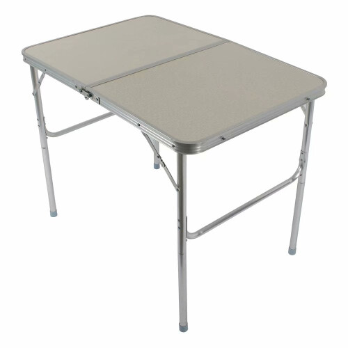 35.43" Picnic Adjustable Height and Carry Handle Folding Table White 2