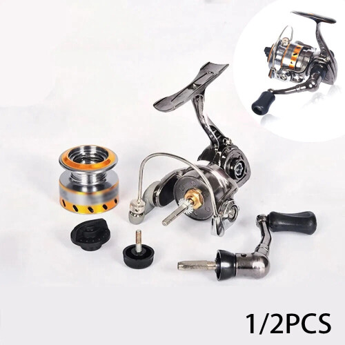 Ultraleichte Spinnrolle, Ganzmetall, flache Spule, 1 oder 2 Stück 1
