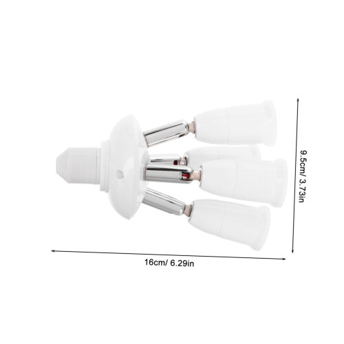 E27 Light Socket Splitter Adapter with Switch, Dual Socket Expansion 360 Rotation 180 Bendable Design 1