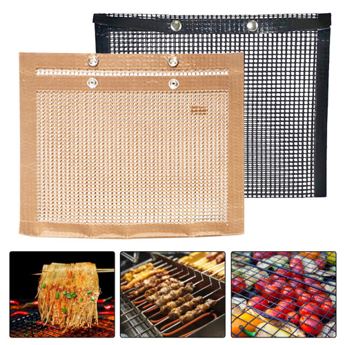 Hesroicy2Pcs genanvendelig grillpose med trykknapper - - - 1