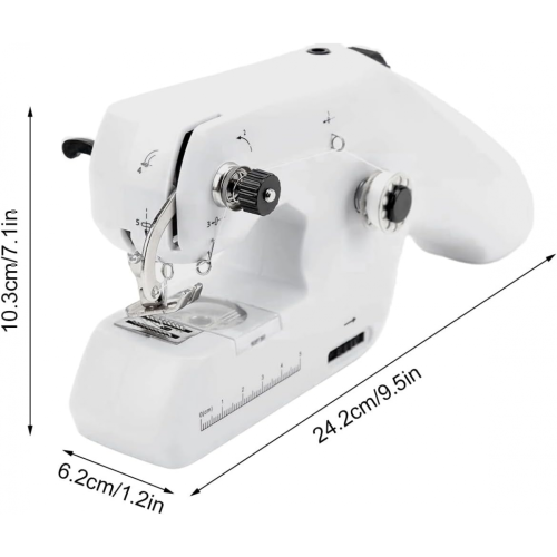 spot ZDML-6 sewing machine home mini handheld portable electric double thread sewing machine white + line pack 1