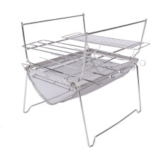 Portable Barbecue Grill Stainless Steel BBQ Grill Multifunction Outdoor Cooking Lightweight Durable