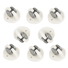 Self Adhesive Mini Caster Wheels for Storage Boxes and Small Furniture, Smooth Quiet Rolling, 8PCS Blue Directional