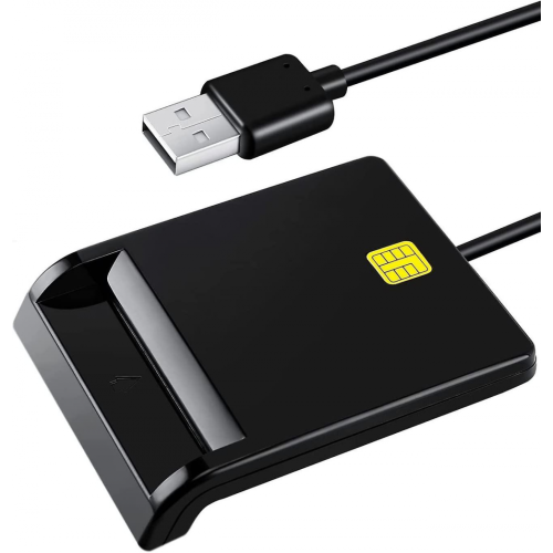 Cac Card Reader Military, Cac Reader, Smart Card Reader Dod Military Usb Common Access Cac, Compatible With Windows, Mac Os And Linux, Plug 1