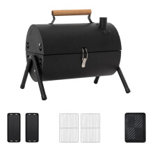Portable Charcoal Grill Full Set for Outdoor BBQ Camping, Durable HeatResistant Compact Design Black 02