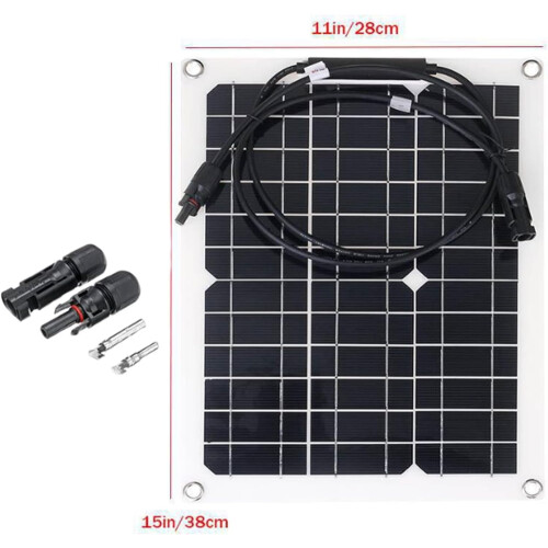 300W Flexible Solar Panel Kit 18V  Efficiency with Charge Controller for RV Boat Home Off Grid 1