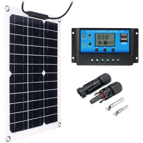 300W Flexible Solar Panel Kit 18V  Efficiency with Charge Controller for RV Boat Home Off Grid 2