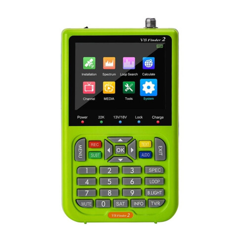 Satellite Signal Finder DVB‑S/S2 HD V8 Meter with 3.5‑Inch Display, Type‑C Charging, Fast Dish Alignment 1