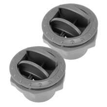 2pcs Round RV Air Vent Covers for Efficient Airflow, Easy Install Louvered Protective Design, Deep Gray