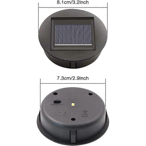 4 Pack Solar Replacement Lights with LED Bulbs, Solar Ceiling Light Replacement, LED Solar Panel Sha 2