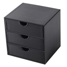 Small Plastic Storage Cabinet Miniature Model Figure For-Black