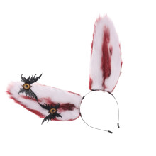 Adorable Plush Rabbit Ears Hair Band Headdress Perfect For-Red