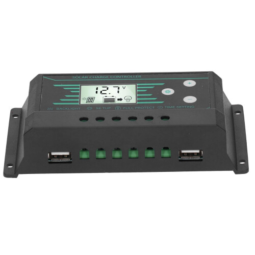 Smart Solar Charge Controller 12V Dual USB Output with Strobe Light for RV Boat Camping (Z30)