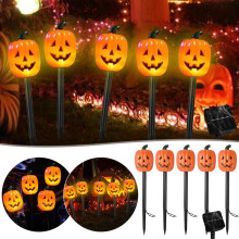 10 st Halloween pumpa- och hänglampor batteridrivna gångstigar för