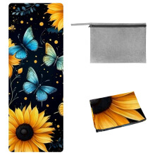 Butterfly Yogamattehåndkle med oppbevaringspose 185,5 x 61,5 cm Passer til -