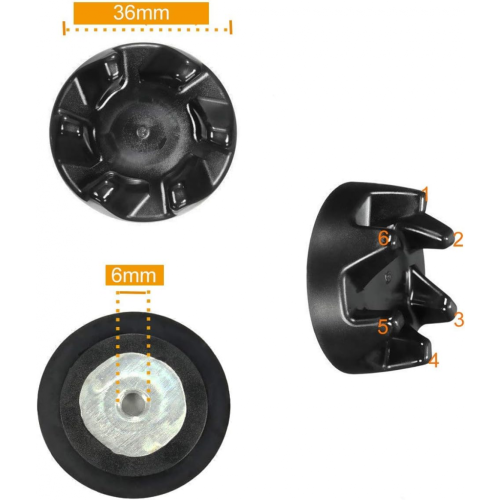 5 Pack Mixer Rubber Coupler Clutch With Removal Tool Compatible with Kitchenaid 9704230 - JA - MXBC 2