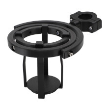 Self Leveling Cup Holder with 360 Gyroscopic Spill Reduction for Car Bike Boat, Adjustable Clamp, Black
