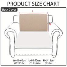(Khaki 1, Chaise Cover (XXL)) 1pc Solid Color Easy Diagonal Stripe Elastic Sofa Cover, Suitable for All Seasons, Anti-Pet Scratch, Machine