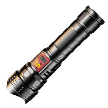 PAVEOS ABS Zoom-ficklampa med digital display, nödbelysning för utomhusbruk