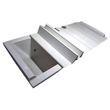 Foldable PVC Bathtub Cover and Bath Tray Board, Dustproof Insulated Lid for Heat Retention (156x70x0.6cm)
