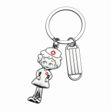 Unique Nursing Week Present Keyring With Medicals Motifs-1247