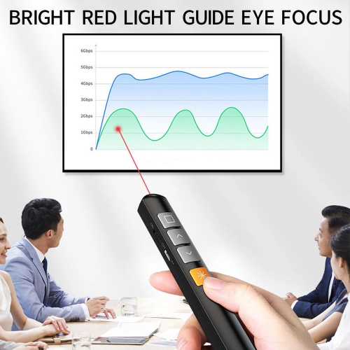 PPT Page Turner Pen Presentation Clicker Wireless Presenter Pointer 2.4GHz Slide Advancer USB Remote Control Flip for PowerPoint 2